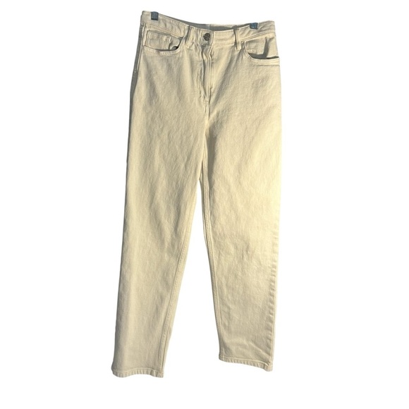 Aritzia Wilfred Free Ecru Color High Rise Straight Leg Jeans Sz 2 - Picture 3 of 13